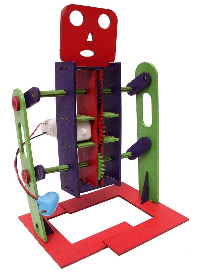 THE CURIOUS BRAIN® Walking Bipedal Beam Robot Working Model- DIY KIT for Girls & Boys- STEM Learning Activity- Mechanical Robot - Image 2